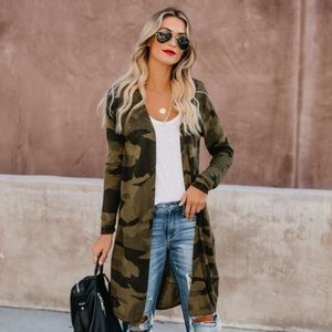 NWOT Vici collection camo cardigan